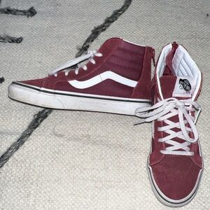 Vans sk8hi skate hi High Top Red size 2 youth 2y Shoes Sneakers